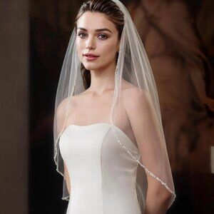 Elegant White Wedding Veil